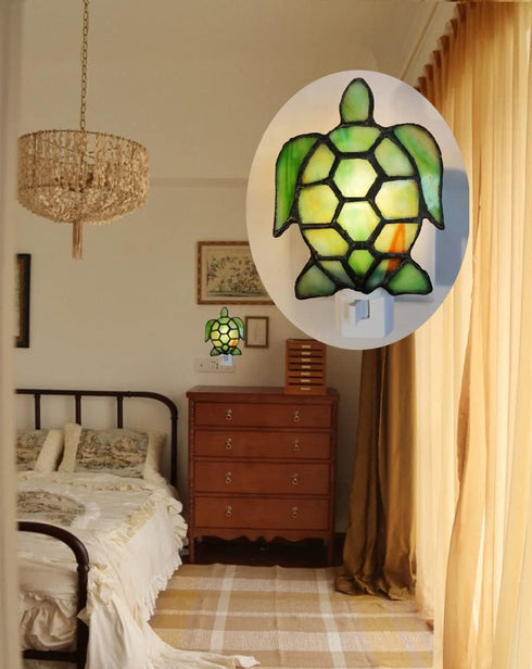 Colorful Glass Turtle Night Lamp for Bedroom - DUONAYU