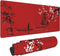 Large Red Mouse Pad XL, Japan Cherry Blossom Extended Anime Gaming Pad, Non-Slip Rubber Base, 31.5'' X 12''