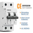 Miniature Circuit Breaker 120/240VAC 16A Double Pole Circuit Breaker DIN Rail Mount,Thermal Magnetic AC Disconnect Switch for House, Electrical Systems, Emergency Generators (16 Amp)