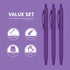 Pens Bulk, 50 Pack No Bleed Purple Medium Point Click Pens, Wholesale Retractable Ballpoint Smooth Ink 1.0MM