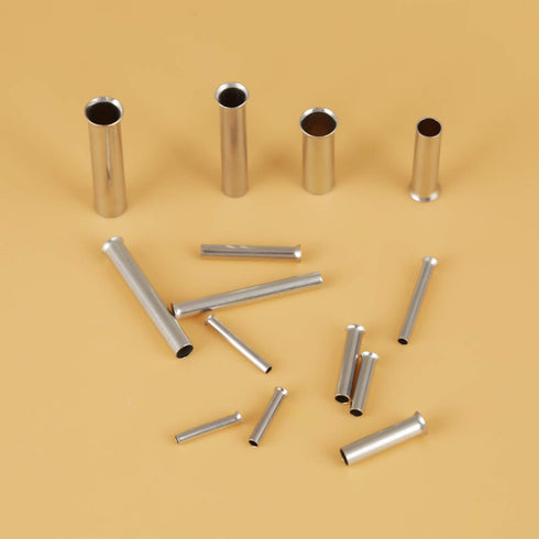 700Pcs 14 Values Non-Insulated Ferrule Copper Terminals Assortment Kit for Wire Cable with Storage Box