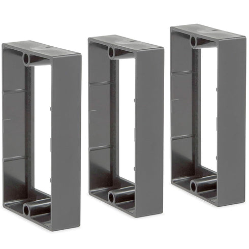 3-Pack 3/4" Single Gang Receptacle Outlet Box Extenders, UL Listed, Electrical Outlet Extender, Made in U.S.A.