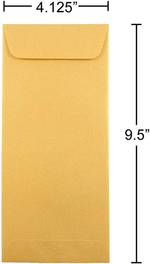 JAM PAPER #10 Policy Metallic Business Envelopes - Gold Stardream - 4 1/8 x 9 1/2 - 25/Pack