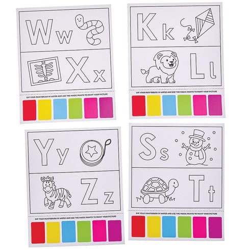 FN106 Pack 13, Baker Ross Alphabet Magic Painting Pictures - of Painting Kits for Kids