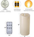 Battery Candles Flickering - Battery Operated Candles with Flickering Flame 3x5 inches, 1 Pack, Ivory, Real Wax, 3D Moving Wick, Mechanical Keypad Remote, Timer Options by Bovrisy