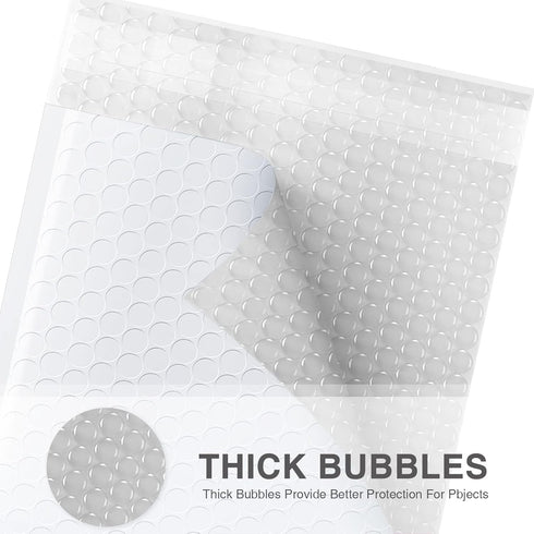 Metronic 6x10 Bubble Mailers 50 Pack, Self-Seal & Waterproof Padded Envelopes for Shipping, White