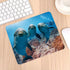 Cute Dolphins Gaming Mouse Pad, Underwater Diving Scuba Non-Slip Rubber Mousepad for Computers and Laptops