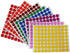 School Crafts Stickers - Colorful 1/2 inch Dots Labels for Fun, Games, and Art - 2560 Pack