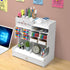 White Pen Organizer with Drawer, DIY Pencil Holder Desk Tidy Caddy for Home, Office, and School (PB18-1-White)