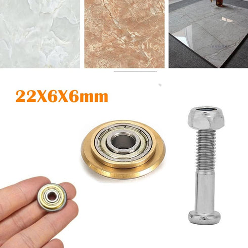 2 Pack Premium Tungsten Carbide Tile Cutter Wheel Replacement, 22 6 6mm Scoring Blade with Bolt Lock Nut for Ceramic