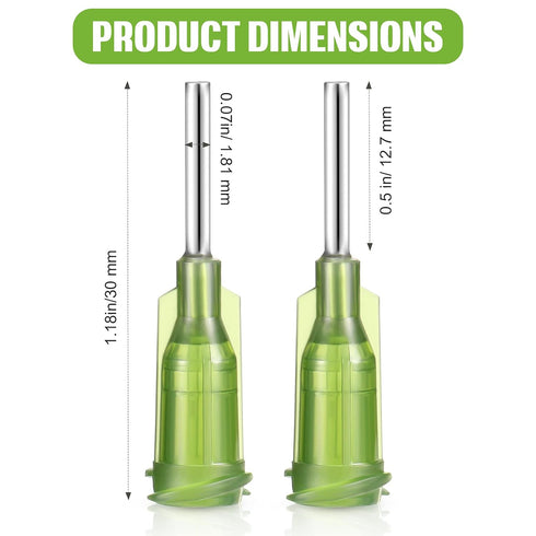 150 Pieces Industrial Blunt Tip 14G 1/2 Inch Dispensing Needles with Luer Connector for Adhesive Glue