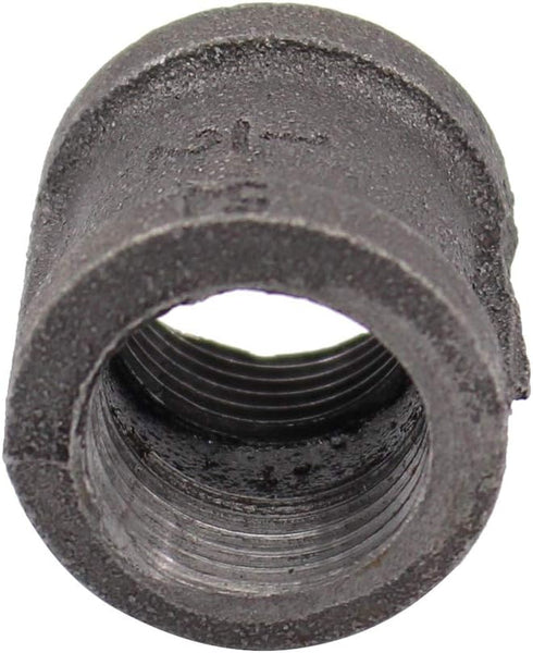 ApplianPar 10 Pack Black Malleable Iron Cast Pipe Fitting, 1/2" Inch Coupling for DIY Pipe Furniture