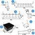 258PCS Pegboard Hooks Organizer Kit, Pegboard Accessories Set for Tools, 1/8 and 1/4 inch Pegboard Hooks Assortment,
