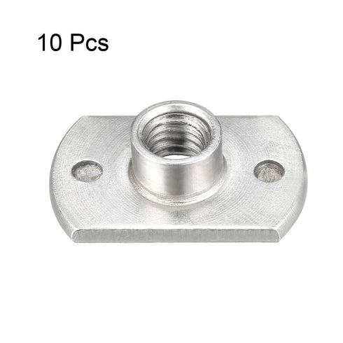 uxcell Nuts,M6 2 10Pcs Weld Tab Base UNC Carbon Steel Machine Screw Projection Silver