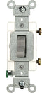 Leviton CS120-2GY 20-Amp Toggle Single-Pole AC Quiet Switch, 120/277-Volt, Commercial Grade, Gray