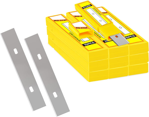 WRAPXPERT Scraper Blade 4 inch 100pcs Replacement Razor Blades for Cleaning Glass