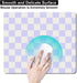 Pastel Purple Checkered Mouse Pad, Cute Boho Anti-Slip Rubber Mat for Computer & Laptop, 9.5x7.9 inch