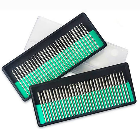 Ryoma Diamond Burr Bits, Carving Burr Bits Drill Kit for Rotary Tool Metal Woodworking Router Grinding Engraving Carving- 3/32"(2.35mm) Shank Pack of 90Pcs/ 3 Sets