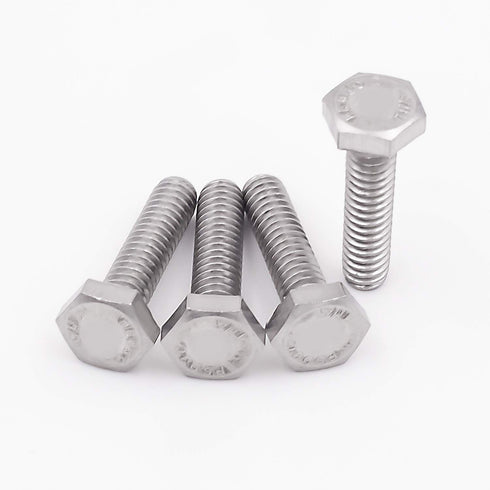 100 Pieces 1/4-20 x 1-1/2 Inch Stainless Steel Hex Bolts, Fully Threaded Hexagon Cap Screw Fasteners