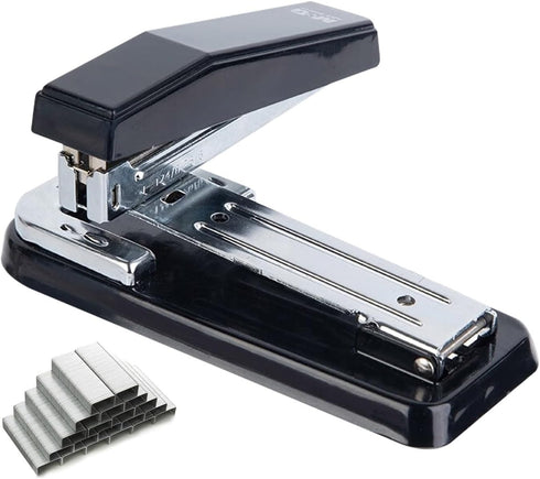 M&G Portable Desktop Stapler with 50 Sheet Capacity, 360 Rotation Design, Classic Stapler with Staples