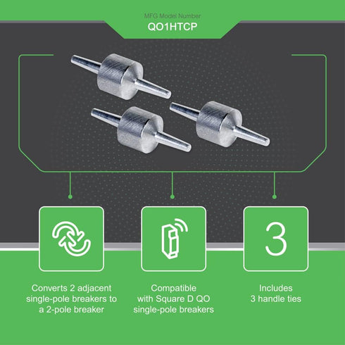 Square D - QO1HTCP QO Circuit Breaker Handle Ties, 3-Pack