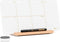 Desktop Glass Weekly Planner Whiteboard with Detachable Wood Stand, 12x6" - Portable Dry Erase Calendar for Home