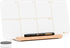 Desktop Glass Weekly Planner Whiteboard with Detachable Wood Stand, 12x6" - Portable Dry Erase Calendar for Home