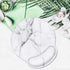 WAVEYU Ergonomic Mouse Pad with Wrist Support, Decorative Non-Slip Rubber Base Mouse Mat for Women, White Marble for