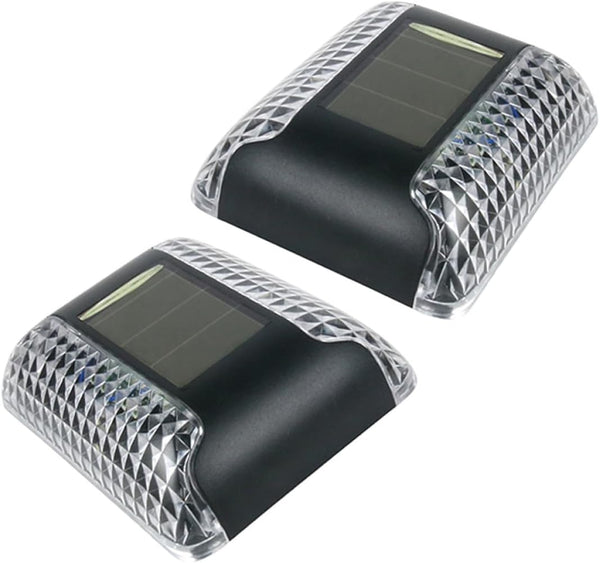 GATHINESS 2pcs Solar Wall Sconce Lights White LED Waterproof Outdoor Security Wall Lamps