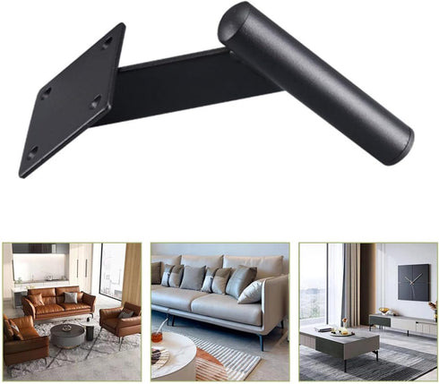15cm Metal Furniture Legs for Coffee Table and Sofa Support, Black Sand Finish, Replacement Metal Legs for Bedside