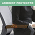Linen Office Chair Arm Covers, Adjustable Desk Chair Armrest Protector, Set of 2 (Brown)