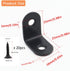 Yuecy 10PCS 20PCS 90 (1" 1"(25mm 25mm)) L Bracket Corner Brace with Screws, Black Stainless Steel Degree Shelf Bracket