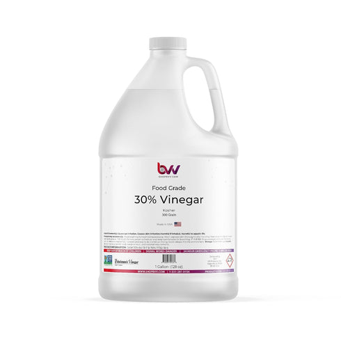 Food Grade 30% Vinegar - Non GMO, Kosher, Naturally Fermented, Distilled Size