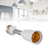 1Pc White E26/E27 Light Bulb Socket Extender Adapter, 180 Degree Bendable Light Fixture Converter