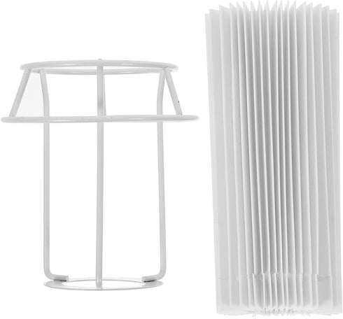 E27 9.84X9.84X6.29In Pleated Lamp Shade Chandelier Shade for Floor Lamp Light Cover Softens Light Eye Protection Home