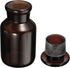 PATIKIL 125mL Reagent Media Bottle, 1Pcs Round Wide Mouth Glass Storage Bottle with Amber Cap
