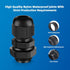 Cable Gland 12 Pack, 3/8" NPT Waterproof Adjustable Connector Strain Relief Cord Connectors with Gaskets