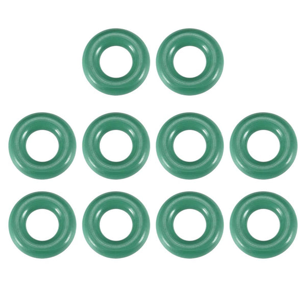 uxcell Fluorine Rubber O-Rings, 13mm OD 6mm ID 3.5mm Width FKM Seal Gasket for Machinery Plumbing, Green, 10