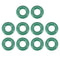 uxcell Fluorine Rubber O-Rings, 13mm OD 6mm ID 3.5mm Width FKM Seal Gasket for Machinery Plumbing, Green, 10