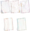 Marble Quartz Sticky Note Pads, 4" x 6" Repositionable Sticky Notes, 5 Elegant Designs, 50 Sheets Per Pad, Set of 5,