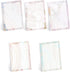 Marble Quartz Sticky Note Pads, 4" x 6" Repositionable Sticky Notes, 5 Elegant Designs, 50 Sheets Per Pad, Set of 5,