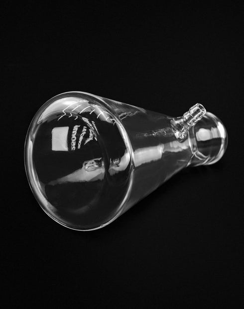 QWORK 250ml Borosilicate Glass Filtering Flask with Tubulation, 2 Pack