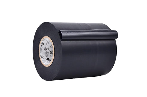 WOD ETC766MS Black Electrical Tape, 4 inch x 66 ft, UL/CSA/CE Listed, Rated up to 600V and 176°F