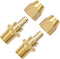 4pcs Premium Solid Brass Pneumatics Reusable Hose-End Repair Fitting, 1/4" Barb for 1/4-Inch ID Polyurethane Hose