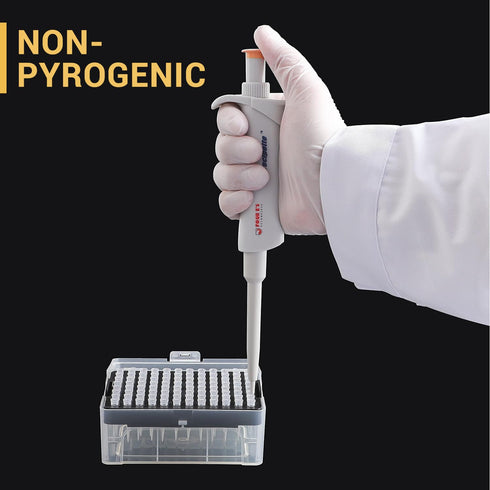 4E's USA 10µL Pipette Tip - Universal Tips, RNase/DNase Free, Sterile White Pipette Tip with Filter, 96 Tips Racked