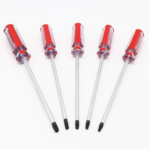 T15 T20 T25 T27 T30 Torx Screwdriver Set, 6inch Magnetic Driver Star Bit for Computer Repairing