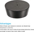 MECCANIXITY Rubber Tapered Plug Black 75mm to 90mm with Hole Test Tubes Bungs Stopper for Lab Home