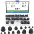 Glarks 100pcs Black Nylon Acorn Hex Nuts Set, M3 M4 M5 M6 M8 M10 M12 Decorative Hexagon Cap Nuts