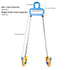 NORJIN Chain Drum Lifter, 2000 lbs Capacity Vertical Hoist Barrel Lifter with G80 Chain for 55 Gallon Drums
