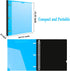 INFUN Telescoping 3 Ring Binder - 12 PCS, Flexible Round Binder with Customizable Front Cover and Clear Catalog Pocket,